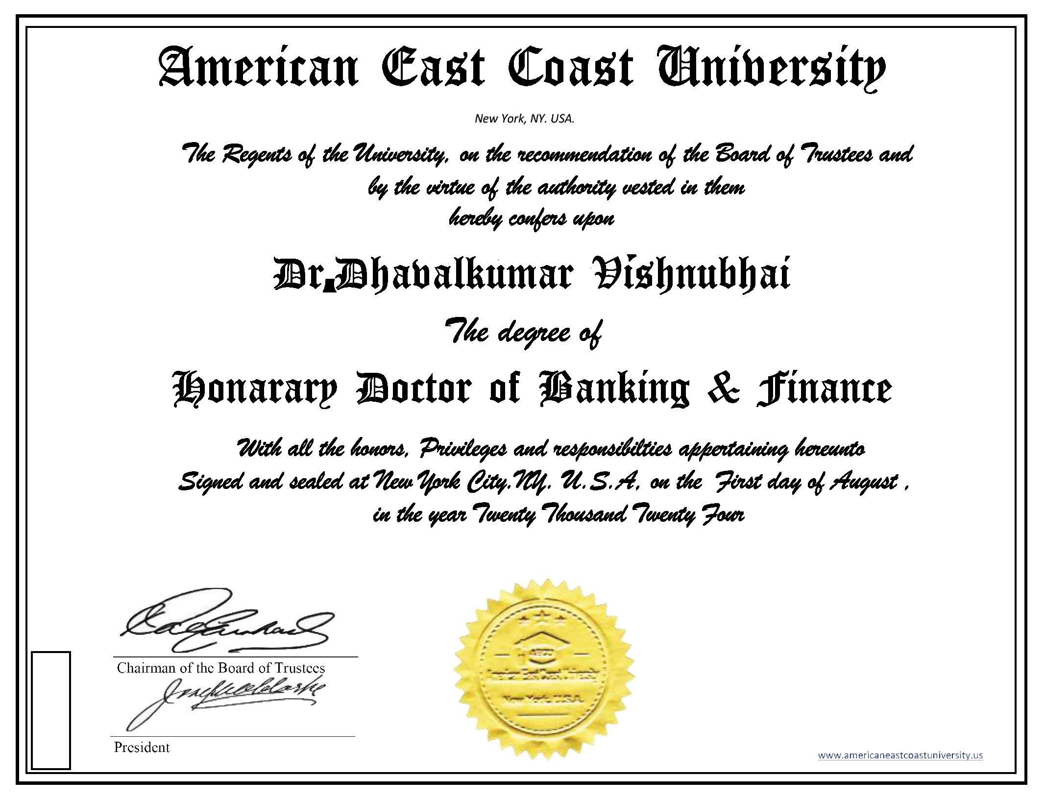 Honorary Doctor